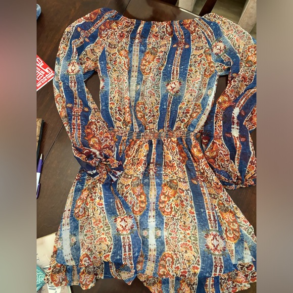 Show Me Your Mumu Off Shoulder Boho Mini Dress - Picture 2 of 4